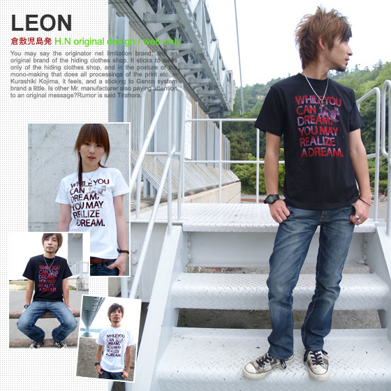 ★メール便OK♪【倉敷児島発/SS】LEONmi-215.ネット限定メッセージTシャツ10P123Aug12