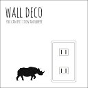 ウォールステッカー WALL DECO サイ アフリカ クロサイ 動物 強い スイッチ コンセント 小さい 人気 かわいい 面白い シルエット シール DIY デコレーション 転写 インテリア 剥がせる リフォーム アレンジ プレゼント 飾り付け インテリア 子供部屋 壁紙シール MIC