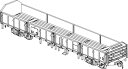 トキ私鉄タイプA(2両セット) 【トラムウェイ・TW-25000DD】「鉄道模型 HOゲージ 貨車」