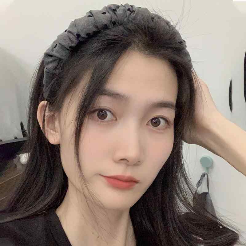 ヘアバンド ヘアピン ヘアアクセサリー 帽子 レディース 秋冬 ヘッドバンド カチューシャ 韓国 グレー 水玉