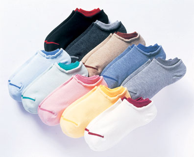 レイヤードカラースニーカーソックス10色組（婦人サイズ）【送料無料】毎日気分で選べる10色セット！重ね履きしているようなレイヤードデザインです。