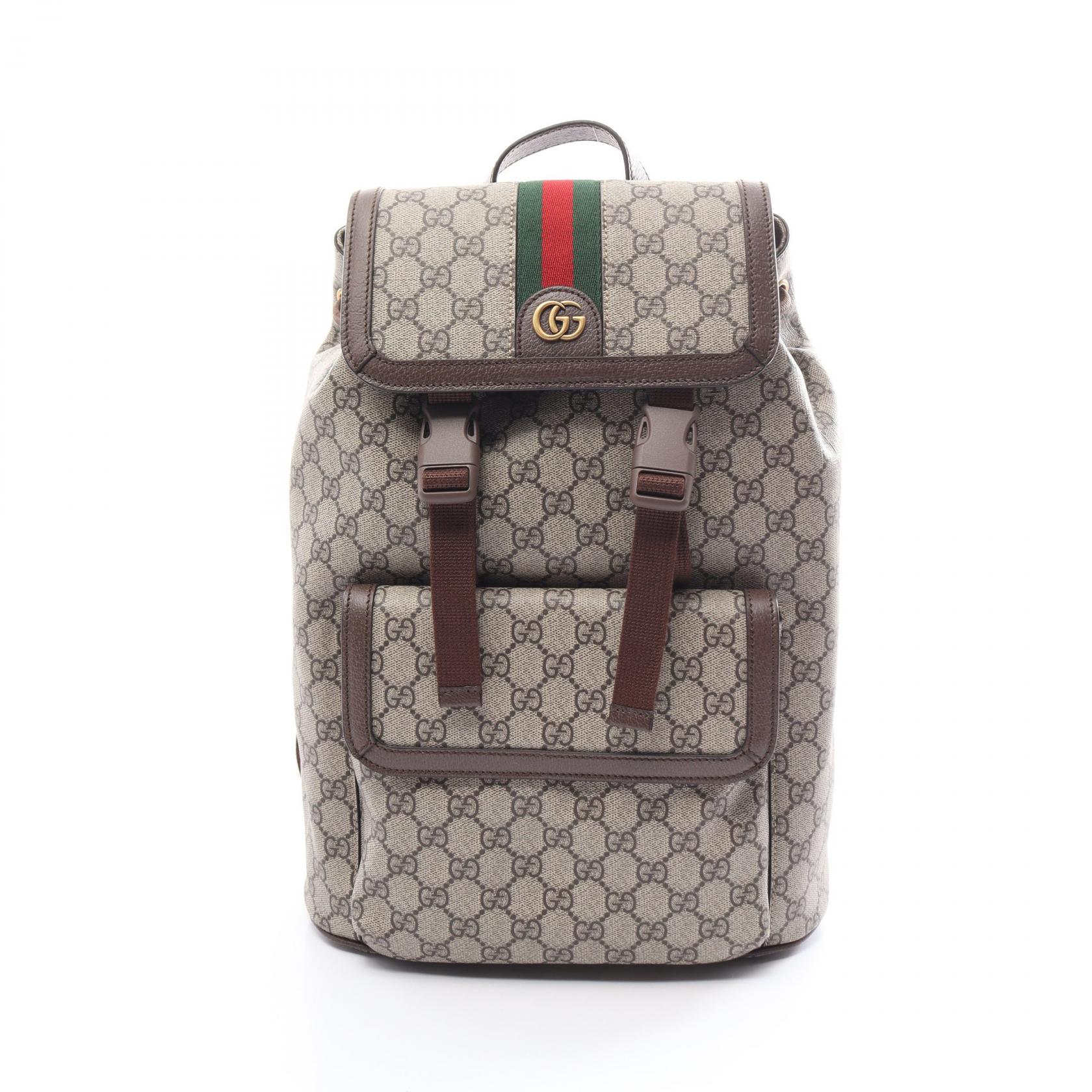 【最大4万円OFFクーポン対象】グッチ GUCCI オフィディア GGスプリーム リュックサック バックパック バッグ PVCコーティングキャンバス レザー メンズ レディース ベージュ系 / ブラウン系 / マルチカラー 792114FADMF9794 【新品】