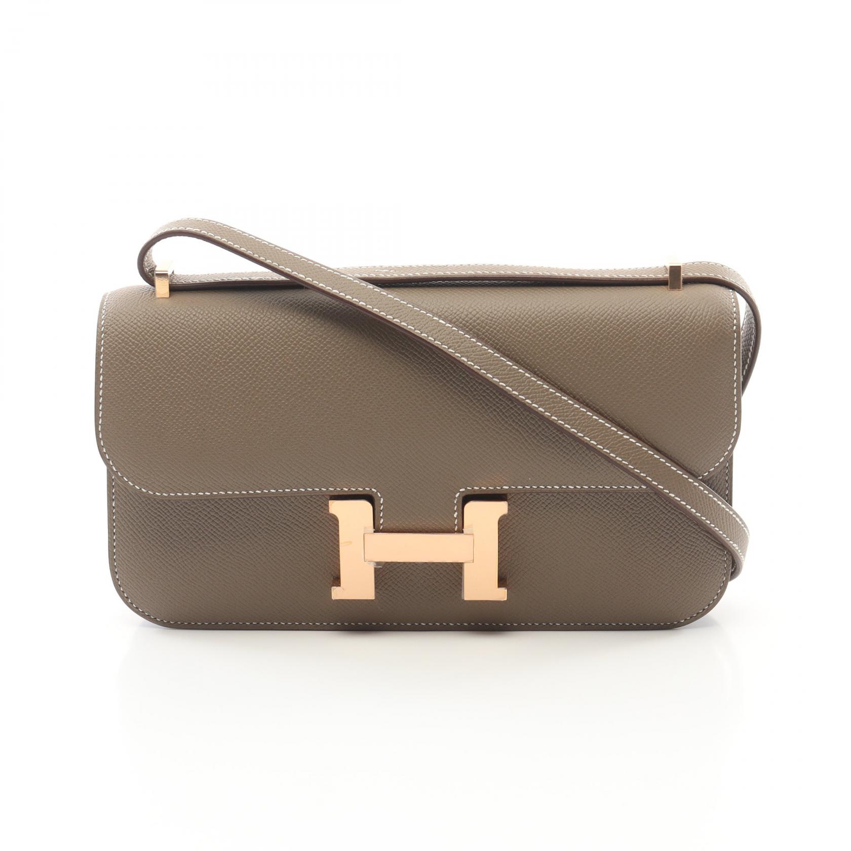 【8％OFFクーポン対象】エルメス HERMES コンスタンス エラン ショルダーバッグ バッグ レザー ヴォーエプソン ヴォーエプソン レディース ブラウン系 【中古】