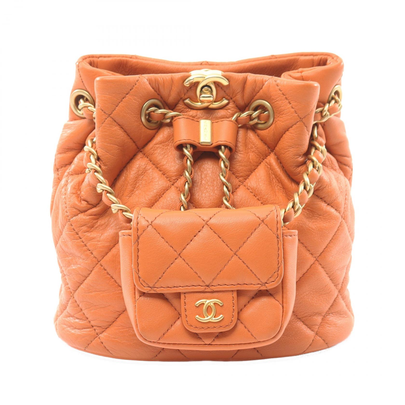 シャネル CHANEL マトラッセ リュックサック バックパック バッグ レザー レディース ブラウン系 AS3947 【中古】
