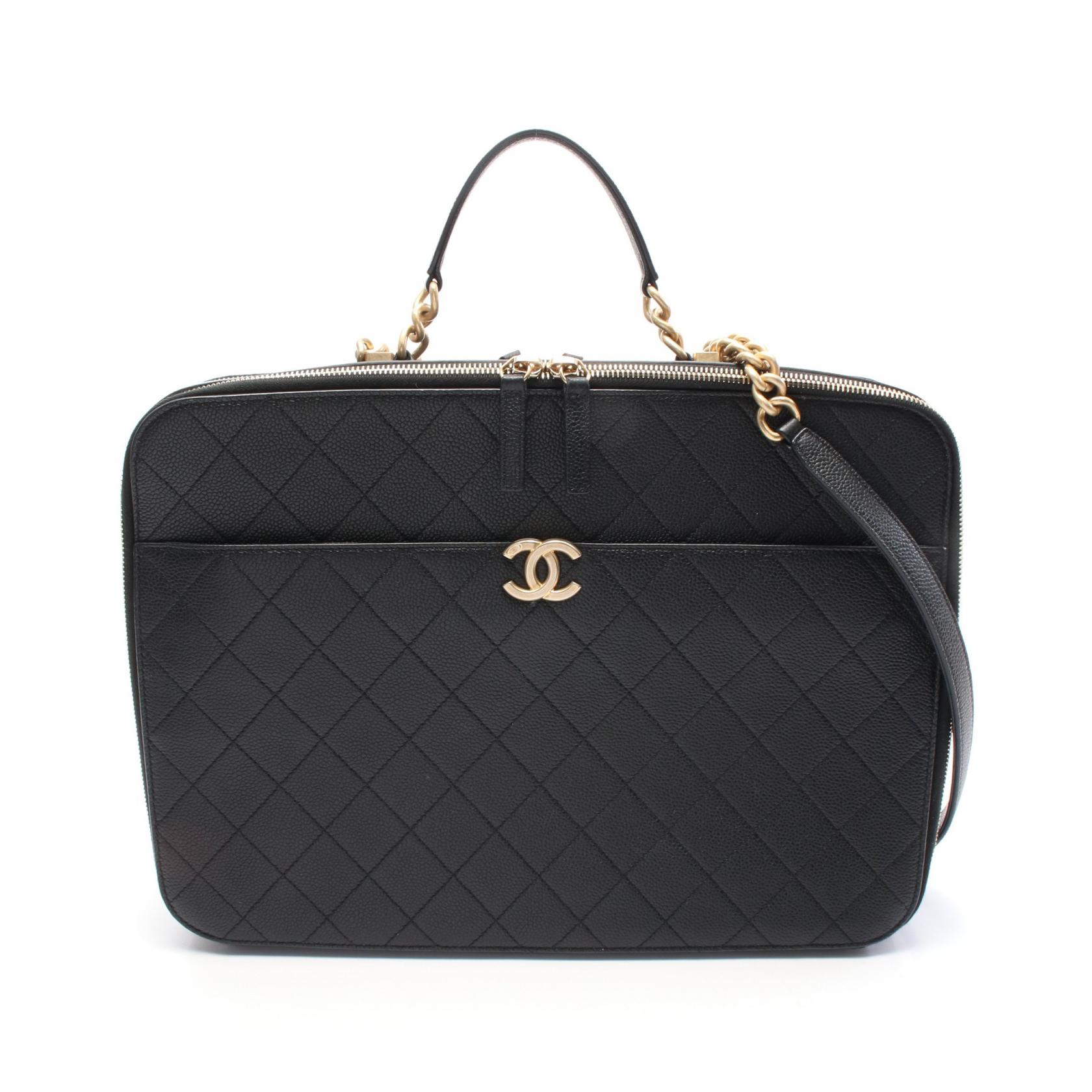 【最大4万円OFFクーポン対象】シャネル CHANEL マトラッセ ビジネスバッグ バッグ レザー レディース ブラック系 【中古】