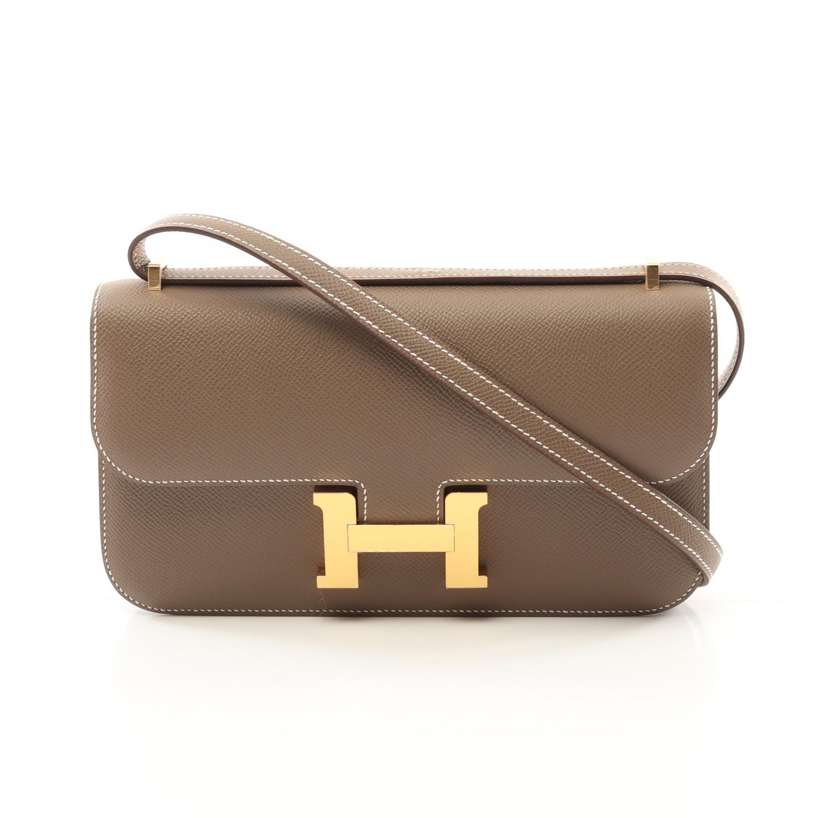 【8％OFFクーポン対象】エルメス HERMES コンスタンスエラン ショルダーバッグ バッグ レザー ヴォーエプソン ヴォーエプソン レディース ブラウン系 【中古】