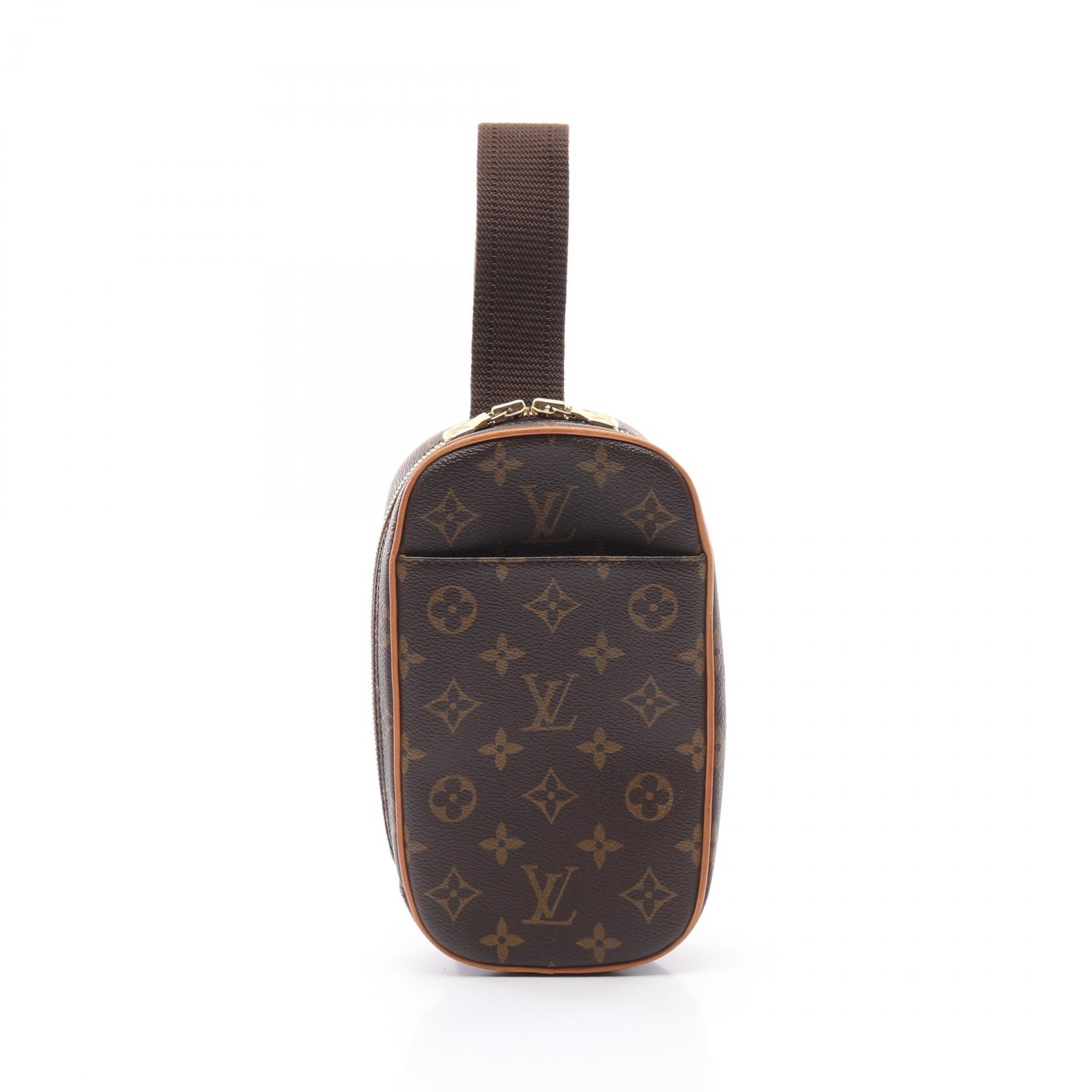 【最大4万円OFFクーポン対象】ルイ・ヴィトン LOUIS VUITTON ポシェットガンジュ モノグラム ウエストバッグ ボディバッグ バッグ PVCコーティングキャンバス レザー メンズ レディース ブラウン系 M51870 【中古】