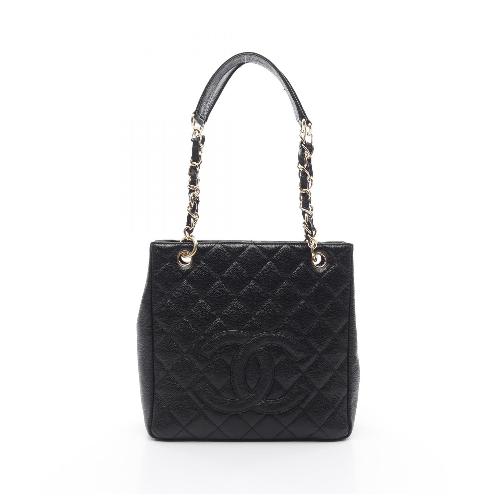 【8％OFFクーポン対象】シャネル CHANEL マトラッセ PST トートバッグ バッグ レザー グレインドカーフスキン レディース ブラック系 A20994 【中古】
