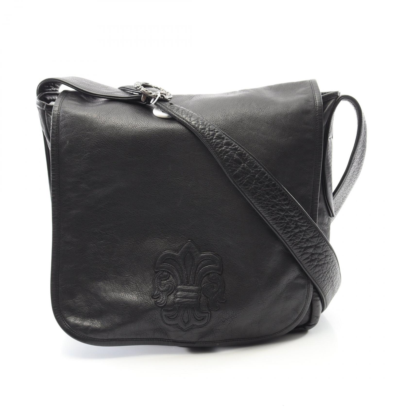 【最大4万円OFFクーポン対象】クロムハーツ CHROME HEARTS ショルダーバッグ バッグ レザー メンズ ブラック系 【中古】