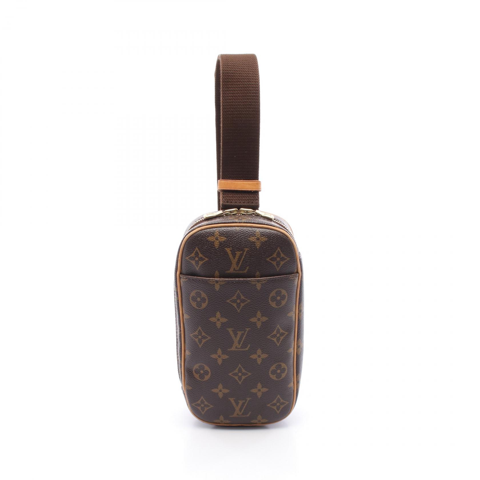 【最大4万円OFFクーポン対象】ルイ・ヴィトン LOUIS VUITTON ポシェットガンジュ モノグラム ウエストバッグ ボディバッグ バッグ PVCコーティングキャンバス レザー メンズ レディース ブラウン系 M51870 【中古】