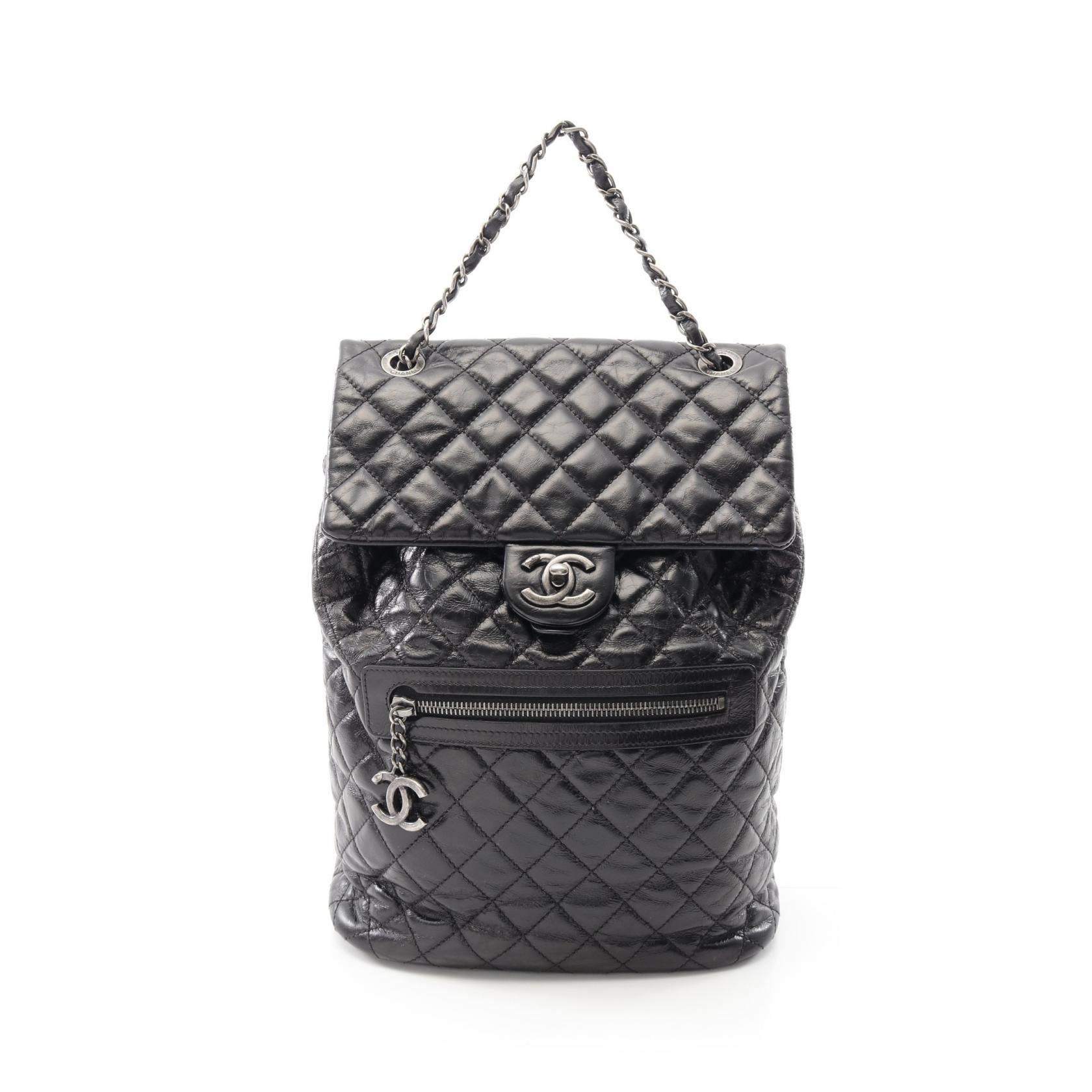 【8％OFFクーポン対象】シャネル CHANEL マトラッセ リュックサック バックパック バッグ レザー レディース ブラック系 【中古】