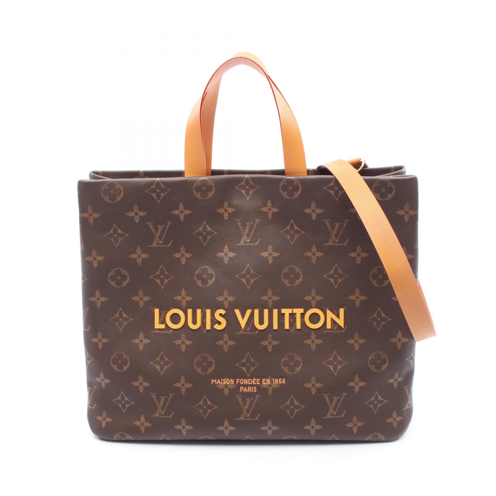 【最大4万円OFFクーポン対象】ルイ・ヴィトン LOUIS VUITTON ショッパートートMM トートバッグ バッグ レザー モノグラム メンズ ブラウン系 M13928 【中古】