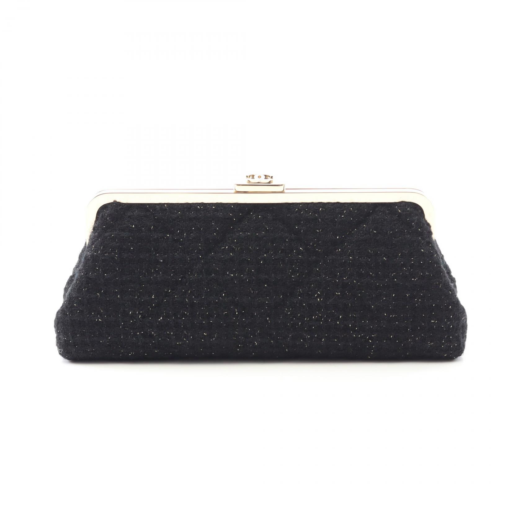 【最大4万円OFFクーポン対象】シャネル CHANEL マトラッセ セカンドバッグ クラッチバッグ バッグ ファブリック レディース ブラック系 C08261 【中古】