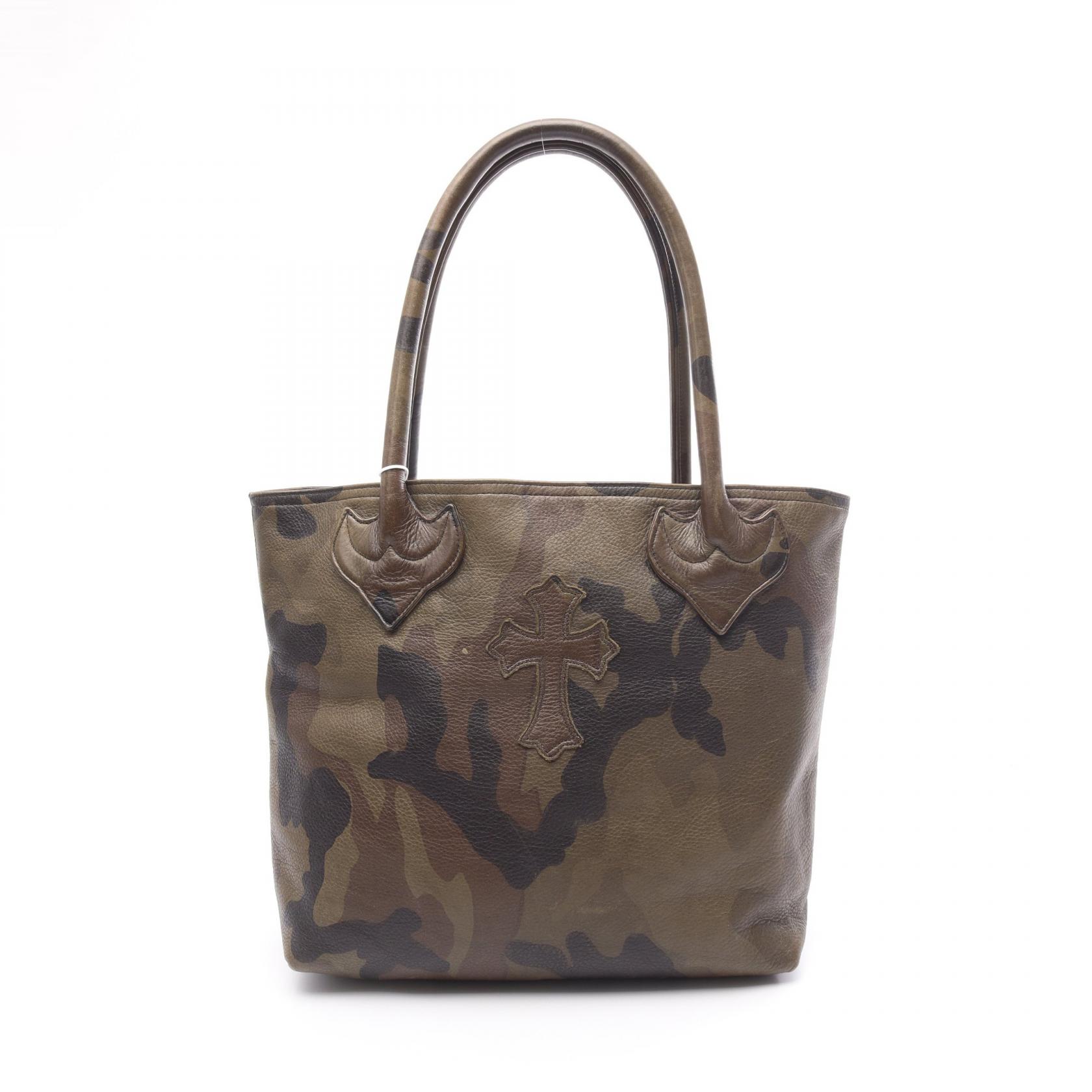 【最大4万円OFFクーポン対象】クロムハーツ CHROME HEARTS FS TOTE トートバッグ バッグ レザー メンズ カーキ系 / マルチカラー 【中古】