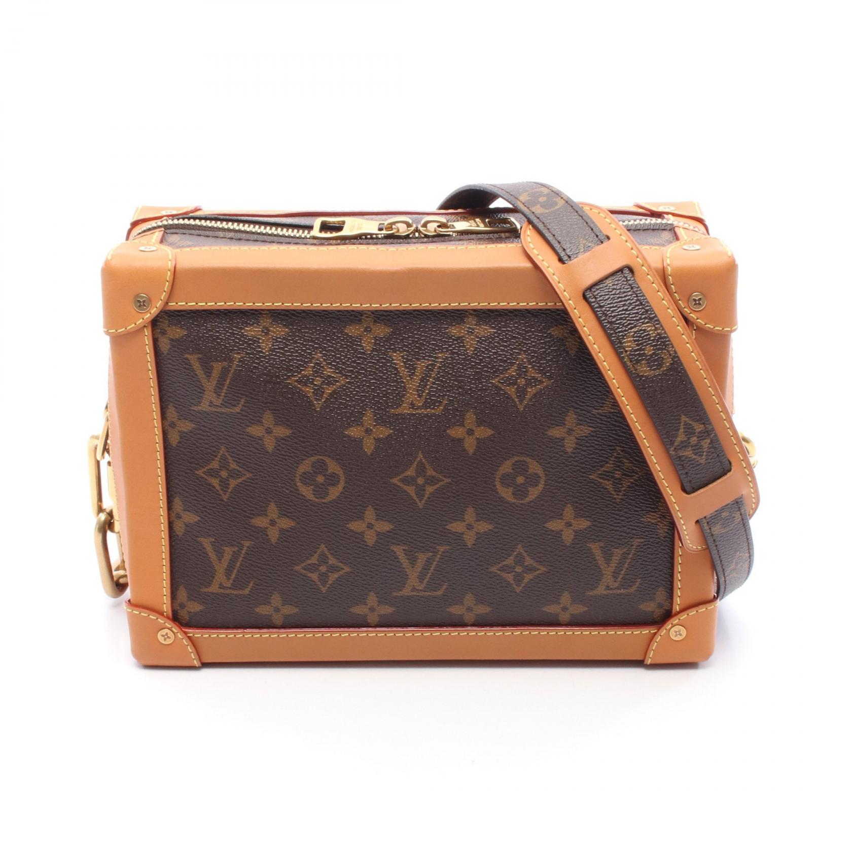 ◆全品5%OFFクーポン対象◆ルイ・ヴィトン LOUIS VUITTON ソフトトランク ショルダーバッグ バッグ PVCコーティングキャンバス レザー モノグラム メンズ ブラウン系 M44660 【中古】