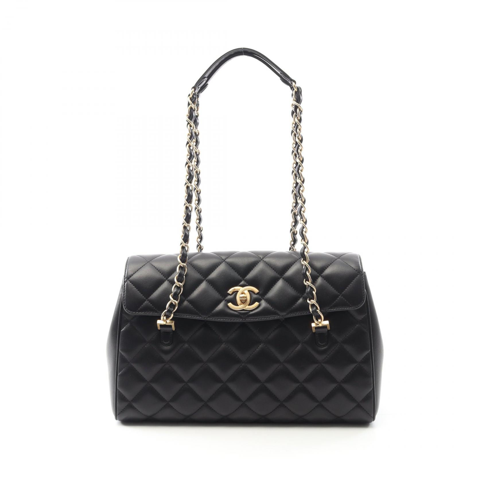【8％OFFクーポン対象】シャネル CHANEL マトラッセ トートバッグ バッグ ラムスキン（羊革） レディース ブラック系 【中古】