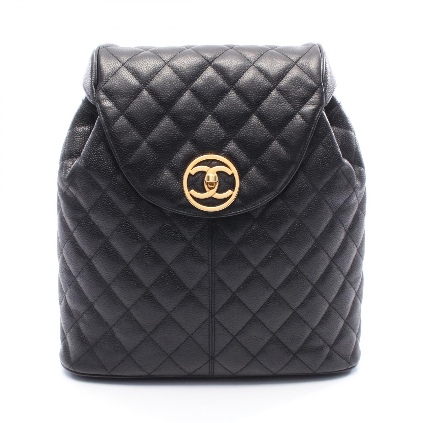 【8％OFFクーポン対象】シャネル CHANEL マトラッセ リュックサック バックパック バッグ カーフ（牛革） レディース ブラック系 【中古】