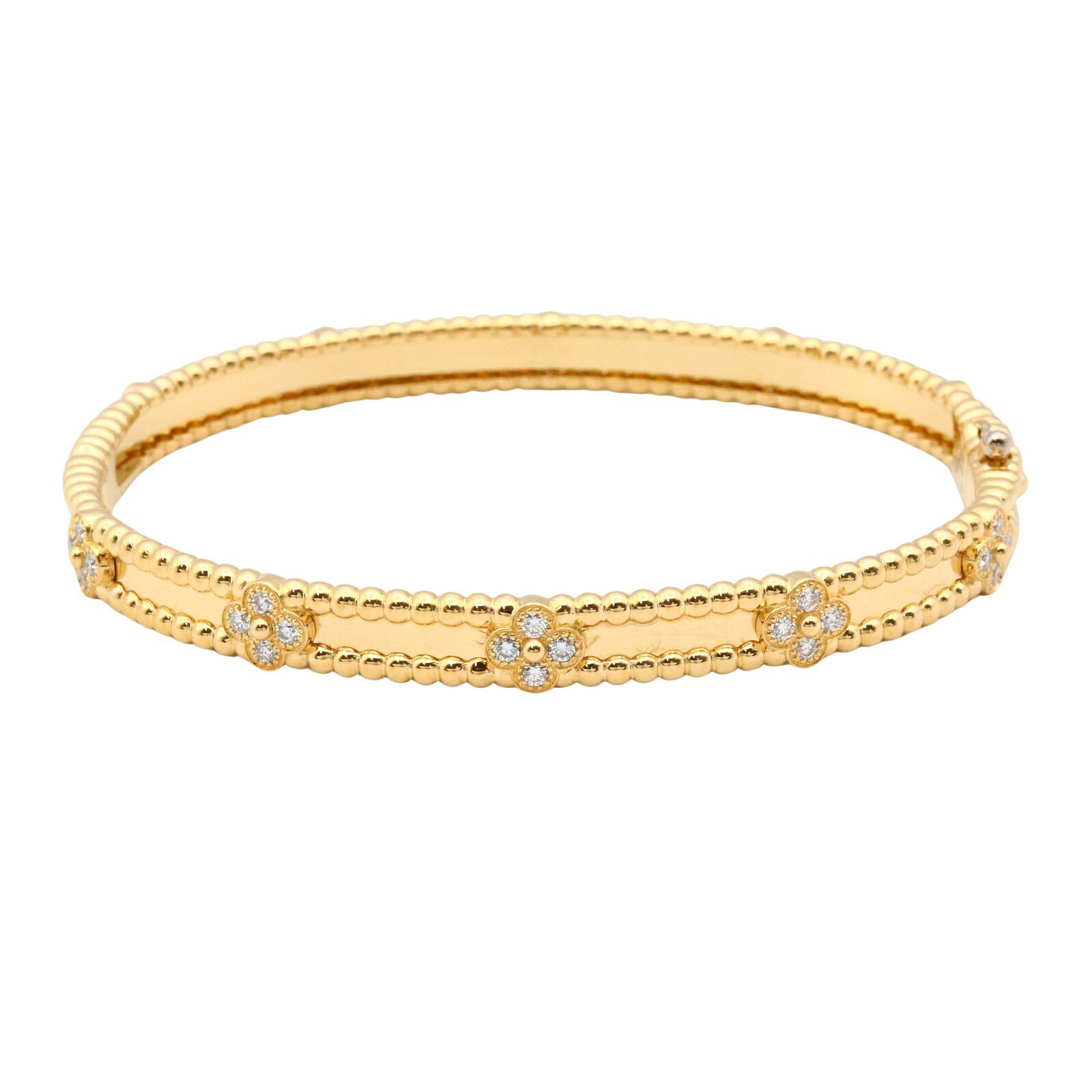 【5％OFFクーポン対象】ヴァンクリーフ＆アーペル Van Cleef & Arpels ペルレ スウィートクローバー ブレス ダイヤ ブレスレット アクセサリー K18（イエローゴールド） ダイヤモンド レディース クリア系 VCARP6X600 【中古】