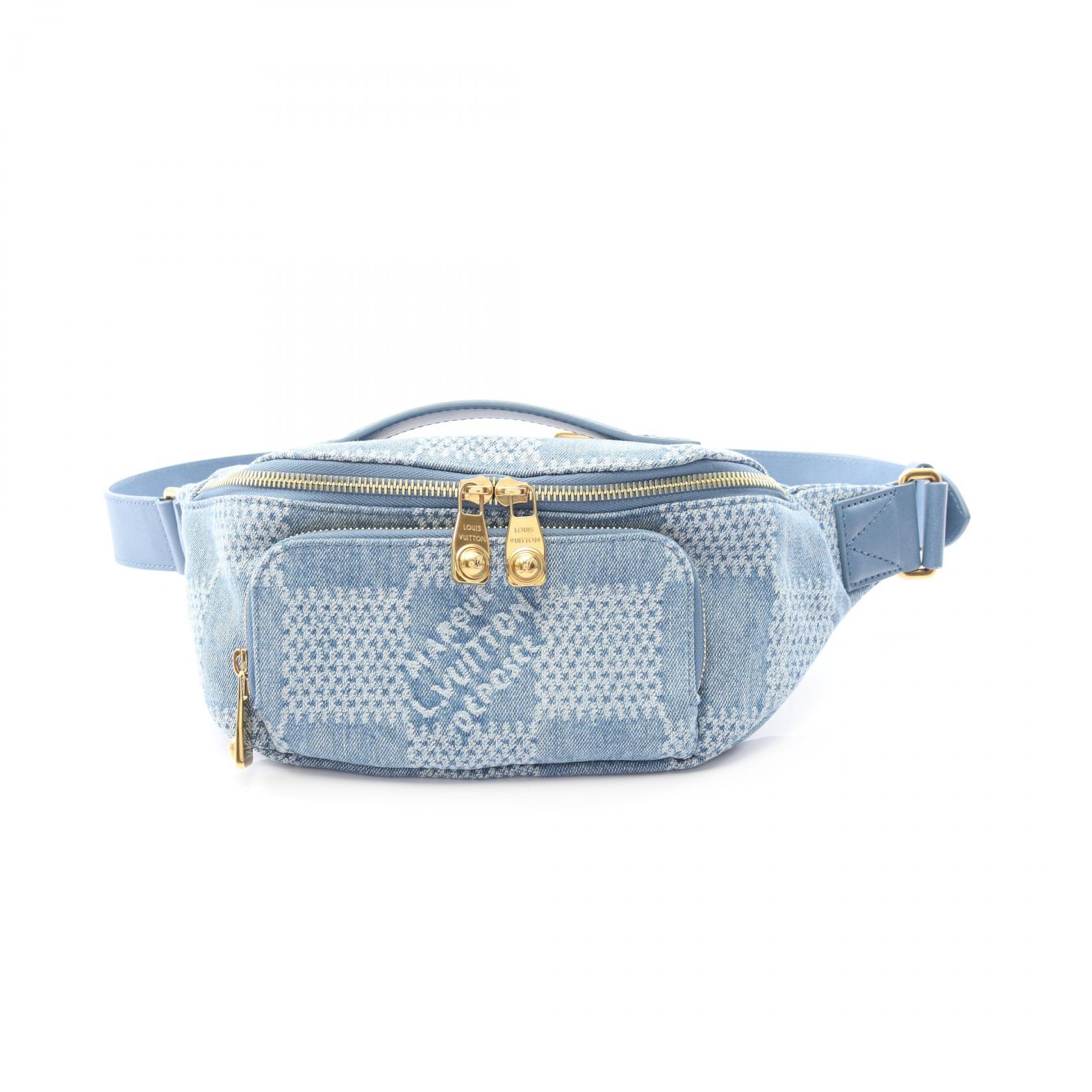 【8％OFFクーポン対象】ルイ・ヴィトン LOUIS VUITTON ラッシュ バムバッグ ウエストバッグ ボディバッグ バッグ デニム ダミエデニム メンズ ブルー系 N00205 【中古】