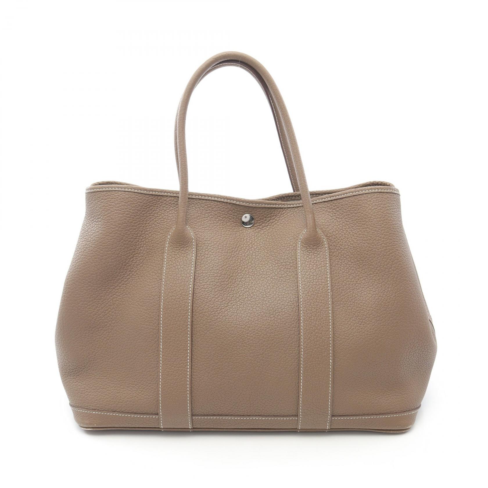 ＼15％OFFクーポン対象／エルメス HERMES ガーデンパーティPM トートバッグ バッグ レザー ネゴンダ ネゴンダ レディース ブラウン系 【中古】