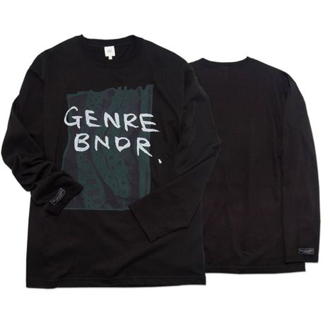 【ステッカー&マガジン付き】GENRE BNDR TRIBE Long-Sleeve T-shirt / 6.2oz BLK【贈り物 ギフト プチギフト お祝い 楽器】【楽ギフ_包装】