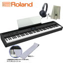 Roland FP-60X-BK【鍵盤カバー(グレー)、ヘッドフォン、楽器クロスセット】ローランド ブラック 88鍵 電子ピアノ ステージピアノ
