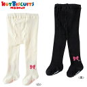 ミキハウス ホットビスケッツ mikihouse ワンポイント ピンクリボンタイツ(70cm-110cm)