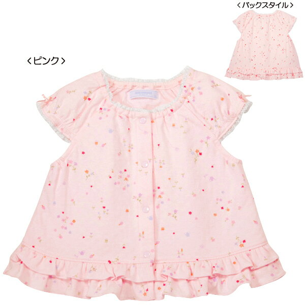 *ミキハウスのベビー服*フラワーガーデン☆チュニック＜フリー（70cm-80cm）＞