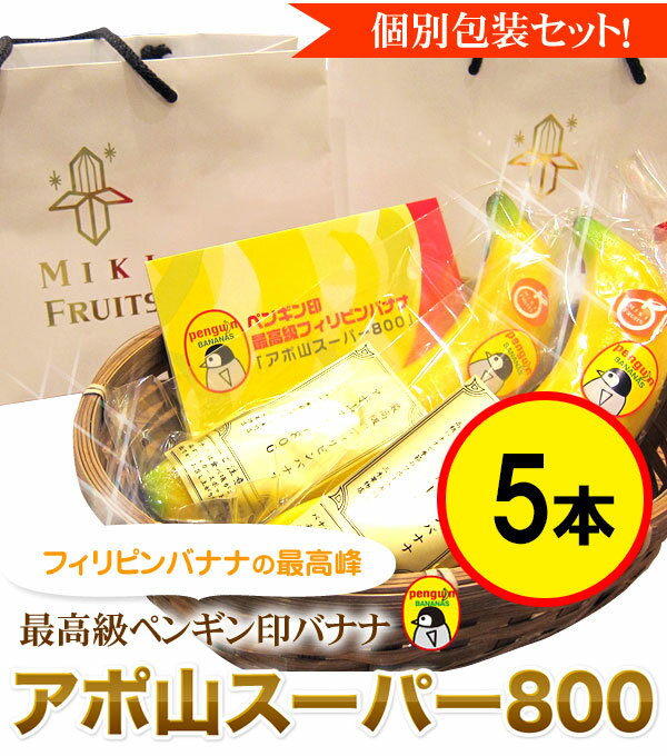 《5本セット》ペンギンバナナ個別包装セット！かわいい袋付で、1本づつ渡せます。...:mikikudamonoten:10000381
