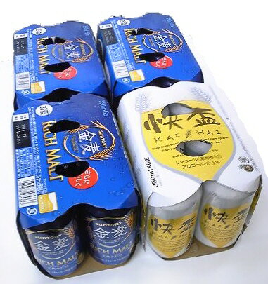韓国産ビール「快盃」「金麦」とのお試しセット金麦350mlx18本、快盃350mlx6本