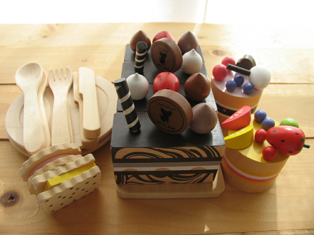 木のおもちゃ　ままごとセット　おままごとチョコレートケーキセット/木のケーキ【楽ギフ_包装選択】