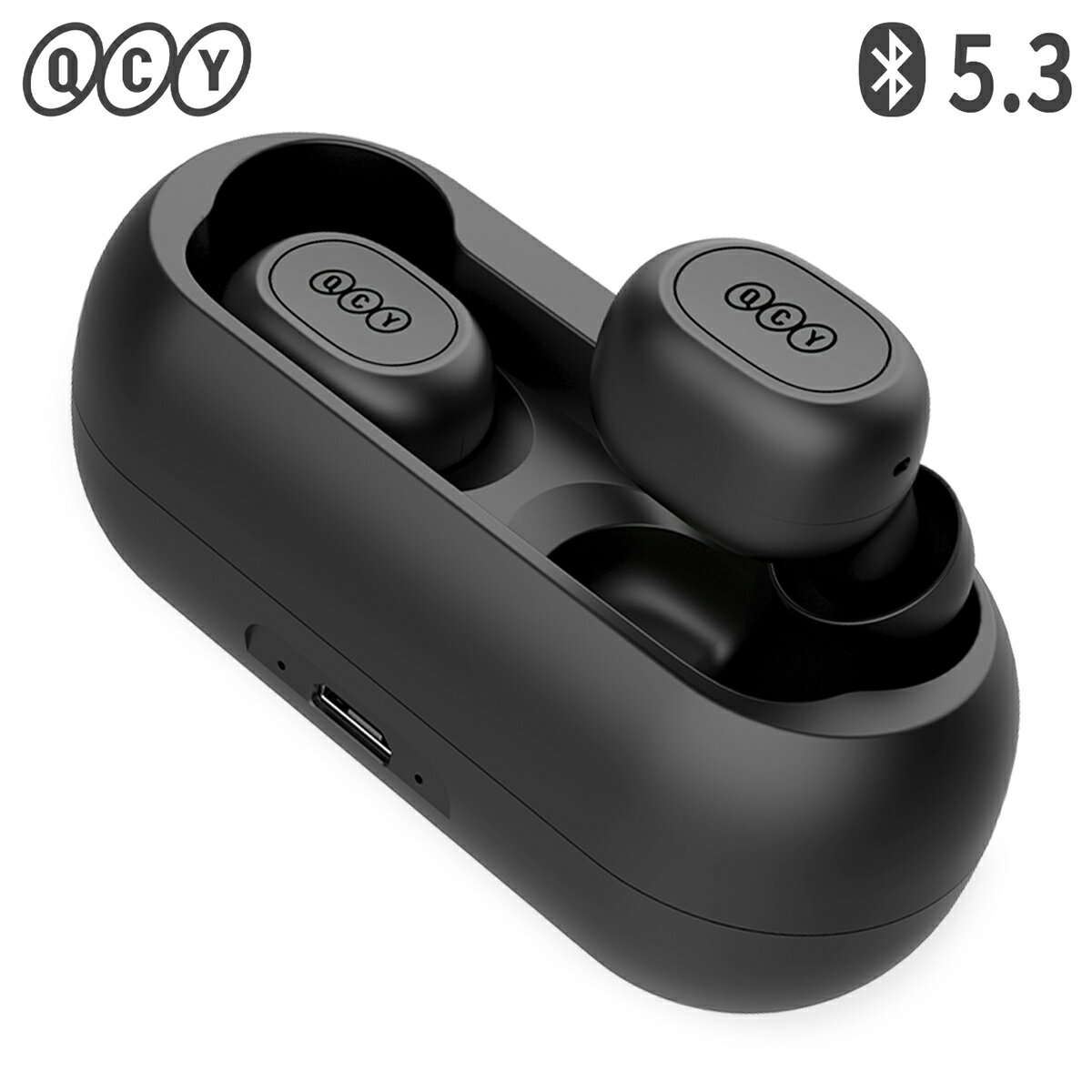 【楽天1位】QCY <strong>ワイヤレスイヤホン</strong> bluetooth 5.3 ワイヤレス ブルートゥース イヤホン マイク ENC ノイズキャンセリング 7.5h連続再生 ボタン式 hi-fi 高音質 カナル型 マイク付き 長時間 通話 両耳 片耳 防水 スポーツ ランニング android iphone 対応