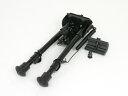 【スイングタイプ/長さ19.5cm〜29cm7段階切替】 20mmレール用アタッチメント付ハリスタイプ ミドルバイポッド ★M4M14M16M24M249M700MG42AK47VSR-10など
