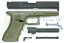 【豪華7点セット】GUARDER(ガーダー) 強化パーツフルキット マルイG17(GLOCK-25(OD))■スライド/フレーム/アウターバレルなどなど