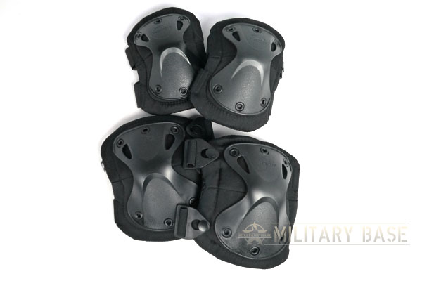 【期間限定 レビュー割】 サバイバルゲームに【エルボーパッド&ニーパッドお買い得セット】HATCH XTAKタイプ プロテクトパッド/BKブラック★サバイバルゲームに