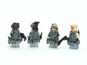 【AFM ミリタリーブロックシリーズ】AFM 耐テロ特殊部隊 ミニフィグ+装備アイテム4種セット◆人形/迷彩装備/LEGO互換/装備一式セット