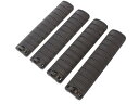【レール保護/ドレスアップに】DEEP FIRE 11Rib レールパネルセット/BK◆タンゴダウン/4面セット/滑り止め/レールガード/20mmレール対応
