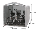 アルミ製サイクルハウス 3S型 (自転車3台用)自転車・バイクの収納に最適なサイクルハウス