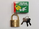 ALPHA(アルファ)シリンダー南京錠 No.1000 45mm 同一鍵 30E045