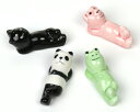 可愛い 動物 箸置 カエル パンダ ブタ ネコ 4点セット アニマル 箸置き 陶器 インテリア 置物 卓上小物 【送料無料】ctr-g93