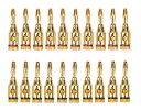 【24本セット】 バナナプラグ 24k 金メッキ 【送料無料】mmk-h70