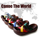★SALE★コラボレーション★Big Foot Canoe-ビッグフットカヌー-カヌー・ザ・ワールド ALC-010 世界の国旗をイメージしたPOPでカラフルなカヌーサンダル★