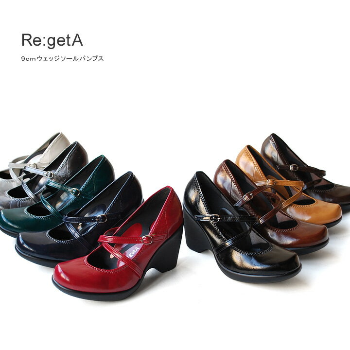 Re:getA　-リゲッタ- R-91 クロスベルト9cmハイヒールパンプス...:mini-shu:10002910