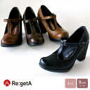 Re:getA -リゲッタ-R-94 メダリオンTストラップパンプス(9cmヒール)