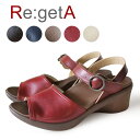 Re_getA -リゲッタ-R-2423 バックベルト付きストレッチサンダル