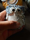信楽手作りフクロウの置物ふくろうの置物【信楽焼き】 ミニ フクロウ