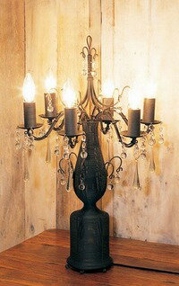 【送料無料】【スタンドライト】 シャンデリアヌアージュアイアンスタンドエレクトロ手軽に設置ができる、エレガントな雰囲気に 蝋燭の火のような光を　演出
