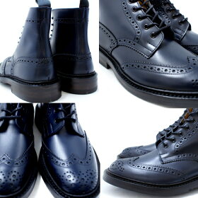 正規品トリッカーズカントリーブーツトリッカーズブーツウィングチップTricker'sTrickersカントリーブーツMALTON(モルトン)M2508ネイビーダイナイトソールfitting5ウイングチップブーツメンズBOOTS