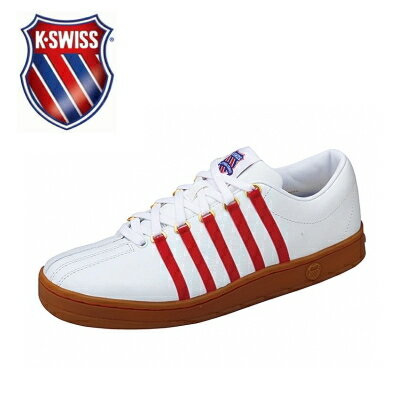 ケースイス クラシック K-SWISS スニーカー メンズ 白 KSWISS K・SWISS THE　CLASSIC ザ・クラシック クラシックホワイト/レッド/ダークガム（02248163） スニーカー ローカット MEN'S SNEAKERケースイス クラシック スニーカー メンズ K-SWISS KSWISS K・SWISS