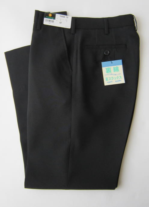 サマースラックス（帯付き・ノータック）W64〜W85標準型学生服　トンボ学生服